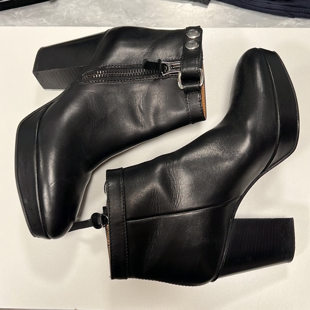 Acne Studios ankle platform black booties